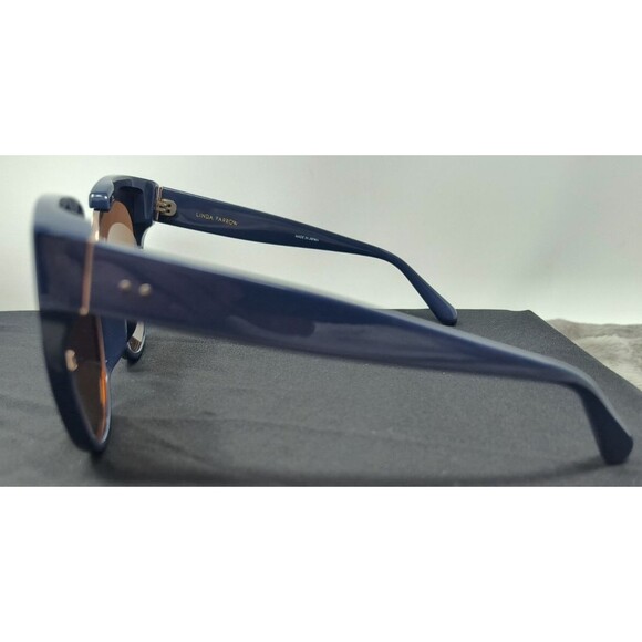 Linda Farrow LFL 790/7 Oversized Sunglasses Acetate Navy Frame UV Protected Lens main image 9